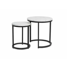 Hola dohányzóasztal szett, fekete, fehér