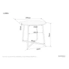 Luna asztal, fekete, tölgy