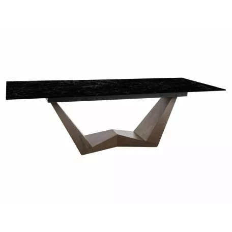 Bonucci kerámia asztal, 200X98, dió, fekete