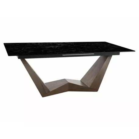 Bonucci kerámia asztal, 200X98, dió, fekete