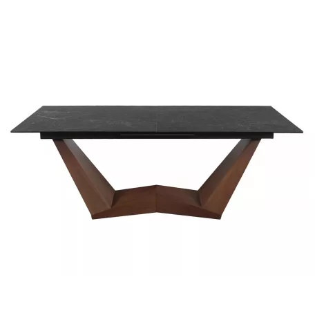 Bonucci kerámia asztal, 200X98, dió, fekete