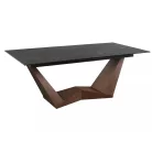 Bonucci kerámia asztal, 200X98, dió, fekete