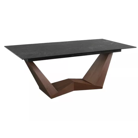 Bonucci kerámia asztal, 200X98, dió, fekete