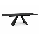 Salvadore kerámia asztal, 160X90, fekete, fekete Szahara Noir