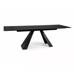   Salvadore kerámia asztal, 160X90, fekete, fekete Szahara Noir