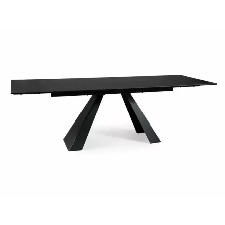 Salvadore kerámia asztal, 160X90, fekete, fekete Szahara Noir