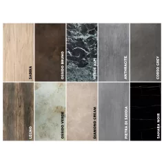   Salvadore kerámia asztal, 160X90, fekete, fekete Szahara Noir