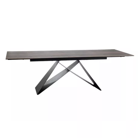 Westin kerámia Legno asztal, 160X90, fekete, barna fa hatású