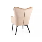 Carmen bársony fotel, fekete, bézs