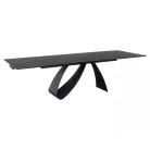 Dolce kerámia asztal, 160X90, fekete, fekete