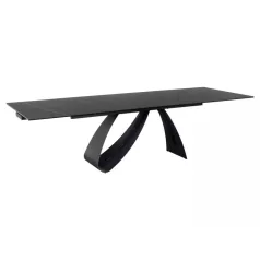 Dolce kerámia asztal, 160X90, fekete, fekete