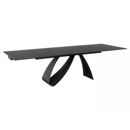 Dolce kerámia asztal, 160X90, fekete, fekete