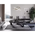 Dolce kerámia asztal, 160X90, fekete, fekete