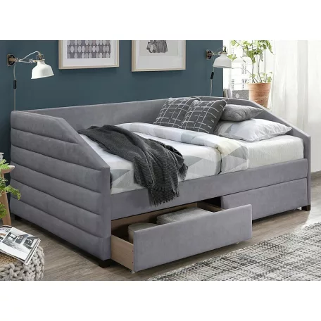 Nadia bársony ágy, 213X127, szürke