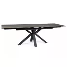 Columbus kerámia asztal, 160X90, fekete, barna