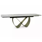 Infinity kerámia asztal, 160X95, réz, fehér