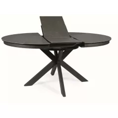 Porto kerámia asztal, fekete, szürke