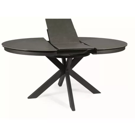 Porto kerámia asztal, fekete, szürke