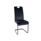 Axo bársony szék, fekete, fekete