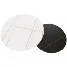 Ferrante B dohányzóasztal szett, 80X80, fekete, fehér + fekete