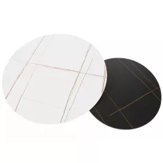   Ferrante B dohányzóasztal szett, 80X80, fekete, fehér + fekete