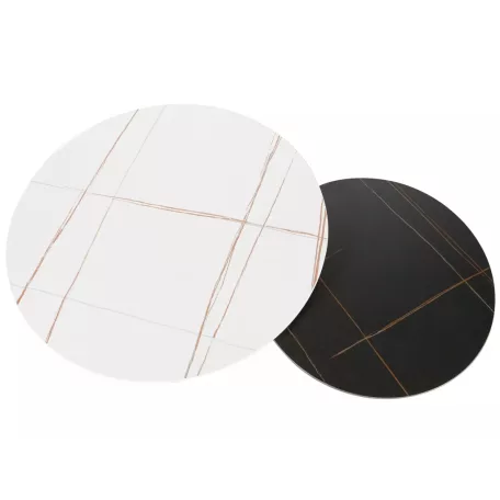 Ferrante B dohányzóasztal szett, 80X80, fekete, fehér + fekete