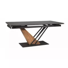 Genezis asztal, 180X90, hamu, matt fekete