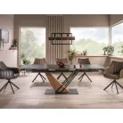 Genezis asztal, 180X90, hamu, matt fekete