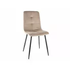 Ivo bársony szék, fekete, sötét bézs