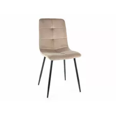 Ivo bársony szék, fekete, sötét bézs
