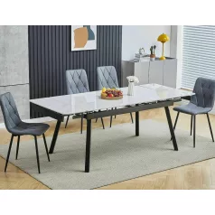 János asztal, 120X85, fekete, fehér