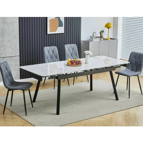 János asztal, 120X85, fekete, fehér