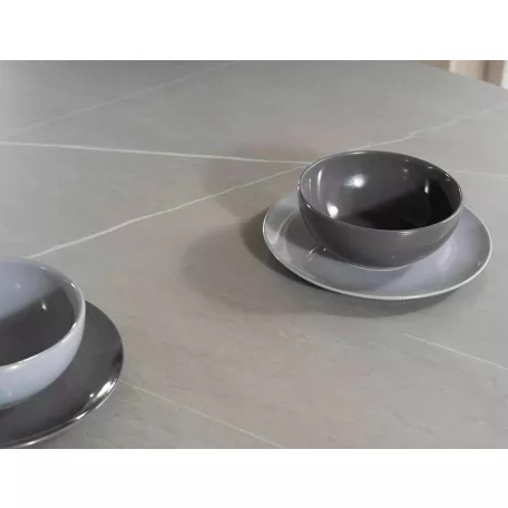 Murano asztal, fekete, matt szürke