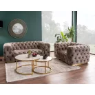 Portafino A dohányzóasztal szett, aranysárga, fehér fényes