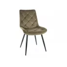 Ralph bársonyszék, fekete, olíva