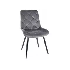 Ralph bársonyszék, fekete, szürke