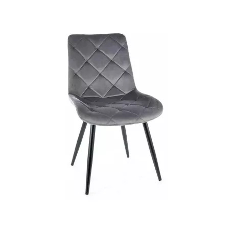 Ralph bársonyszék, fekete, szürke