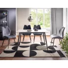 Rion 130 asztal, 130X70, fekete, fehér fényes