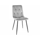 Tom bársony szék, fekete, világos szürke