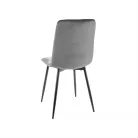 Tom bársony szék, fekete, szürke