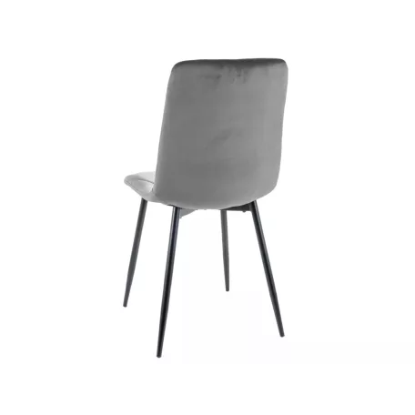 Tom bársony szék, fekete, szürke