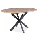 Gaston asztal, 100X100, fekete, kézműves tölgy