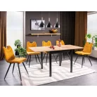 Flip 80 asztal, 80X80, fekete, kézműves tölgy