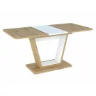 Nigel asztal, 120X80, kézműves tölgy / matt fehér, kézműves tölgy / matt fehér