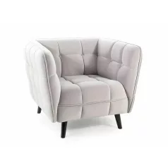 Castello Velvet 1 fotel, wenge, világos szürke