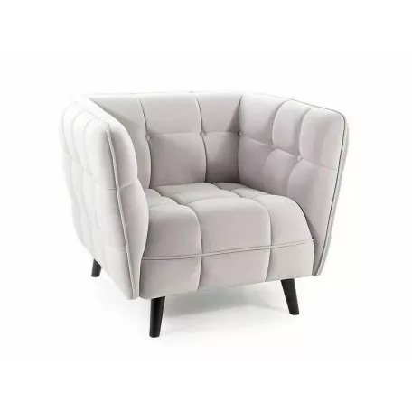 Castello Velvet 1 fotel, wenge, világos szürke