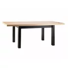 Presto asztal, 140X80, fekete, kézműves tölgy