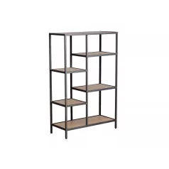 Costa B könyvespolc, 70X30, fekete, tölgy