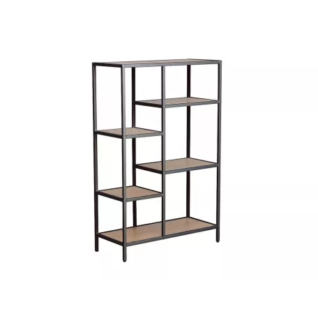 Costa B könyvespolc, 70X30, fekete, tölgy