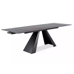   Salvadore kerámia antracit asztal, 180X90, fekete, szürke márvány